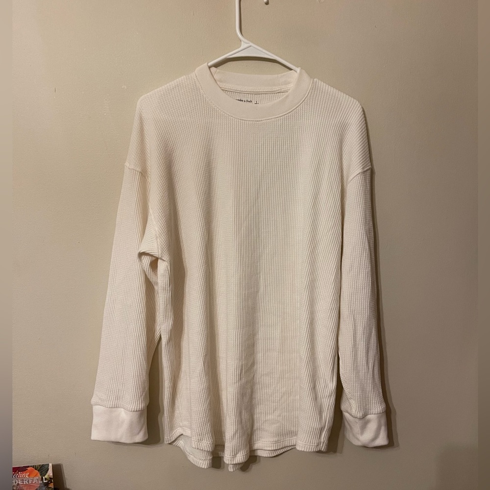 Abercrombie and Fitch Oversized Waffle Knit Thermal